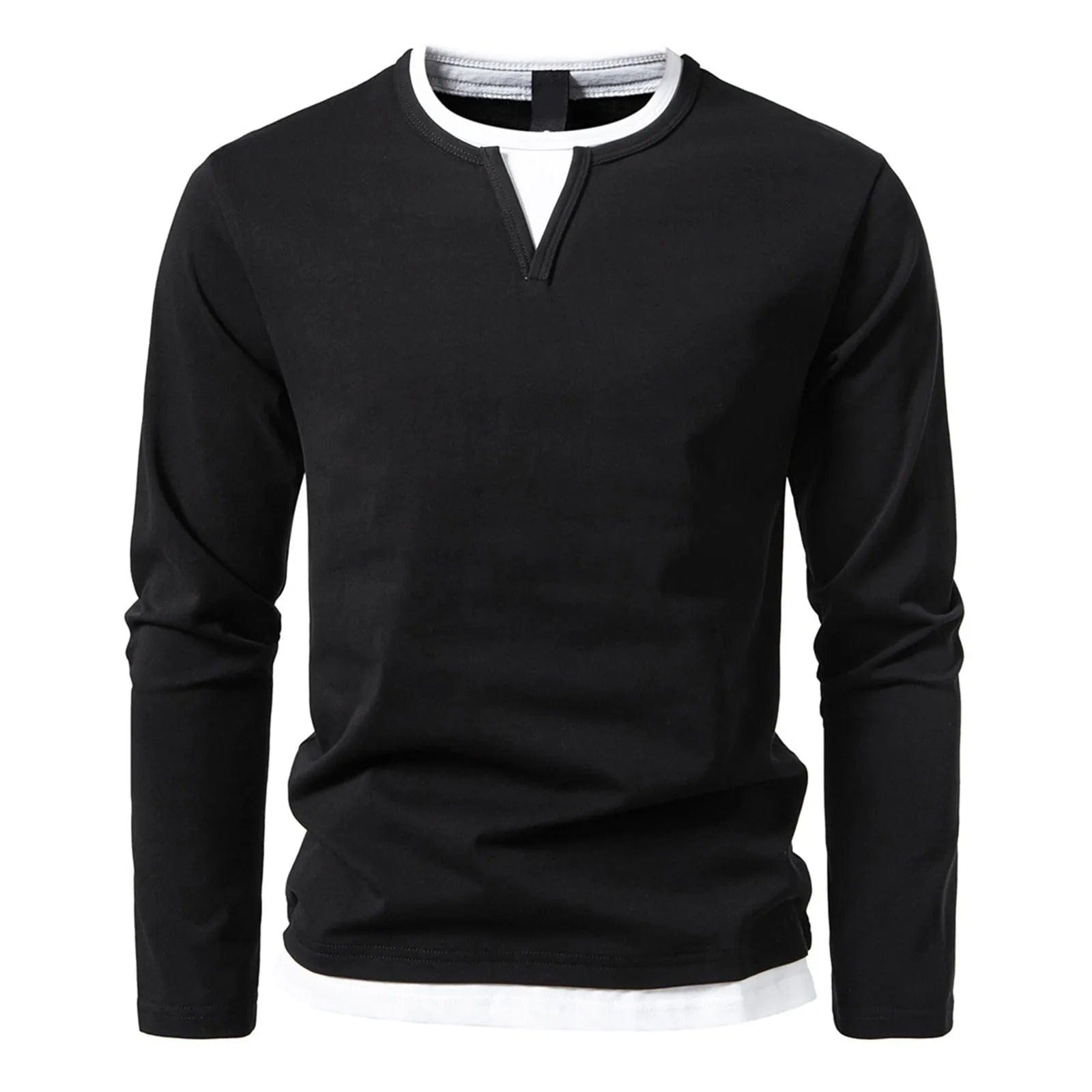 Tom Hollinger | Herren Stilvolles Langarmhemd Slim Fit Freizeitoberteil