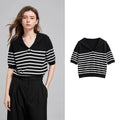 Tom Hollinger | Gestreiftes Pullover-Top mit Kragen