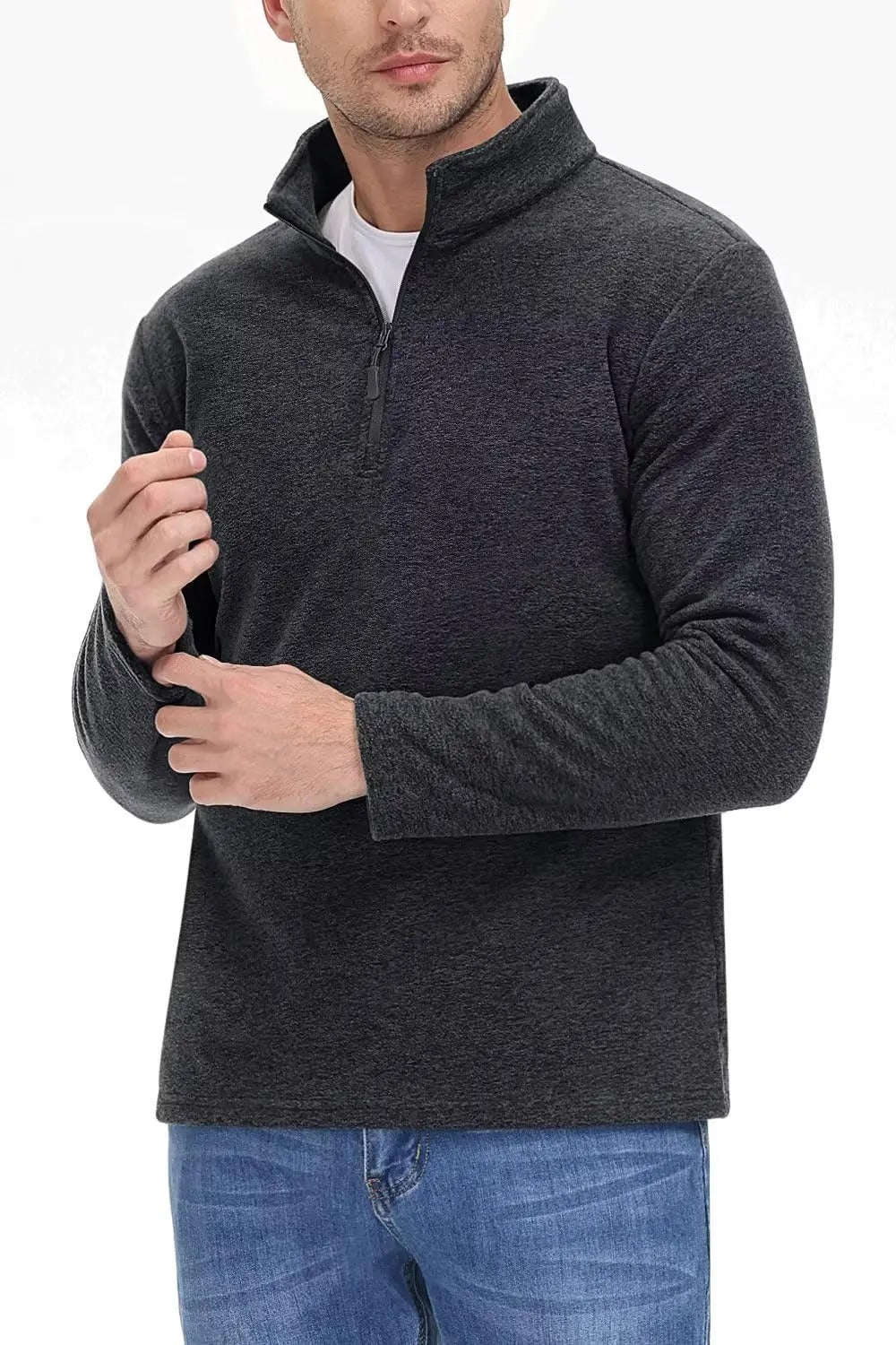 Tom Hollinger | Warmer Fleecepullover mit halbem Reißverschluss