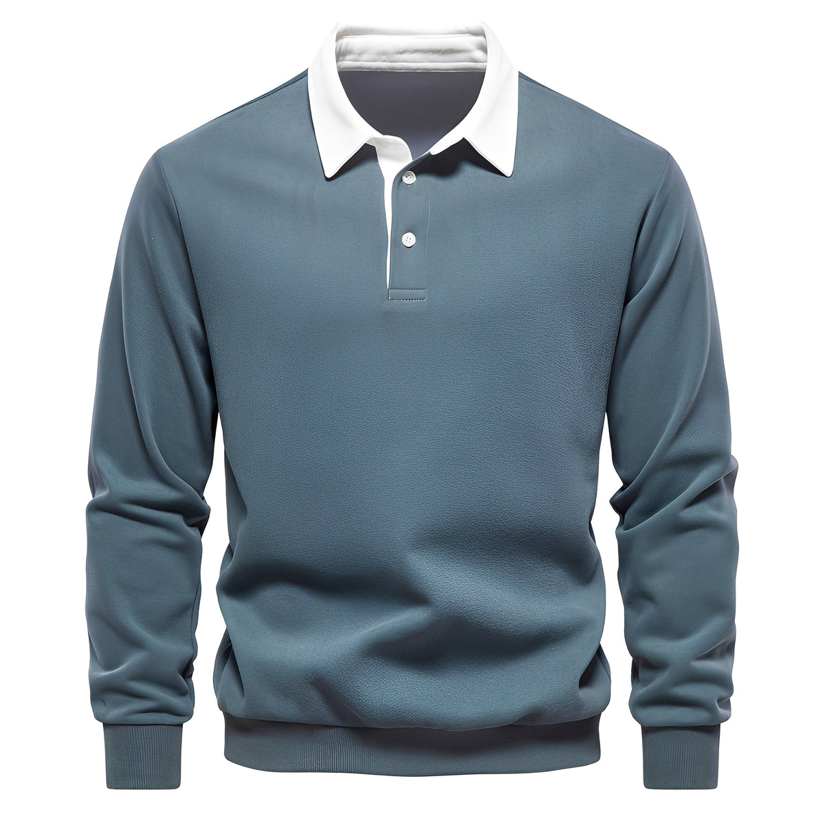 Herren Langarm-Poloshirt aus weichem, atmungsaktivem Stoff