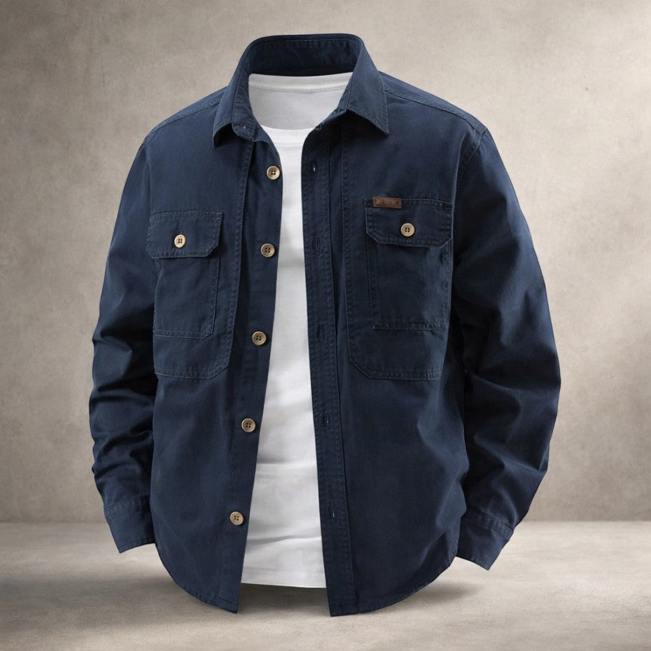 Tom Hollinger | Herren Overshirt Aus Baumwolle Mit Langarm