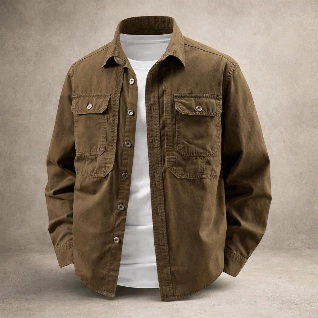 Tom Hollinger | Herren Overshirt Aus Baumwolle Mit Langarm