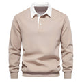 Herren Langarm-Poloshirt aus weichem, atmungsaktivem Stoff