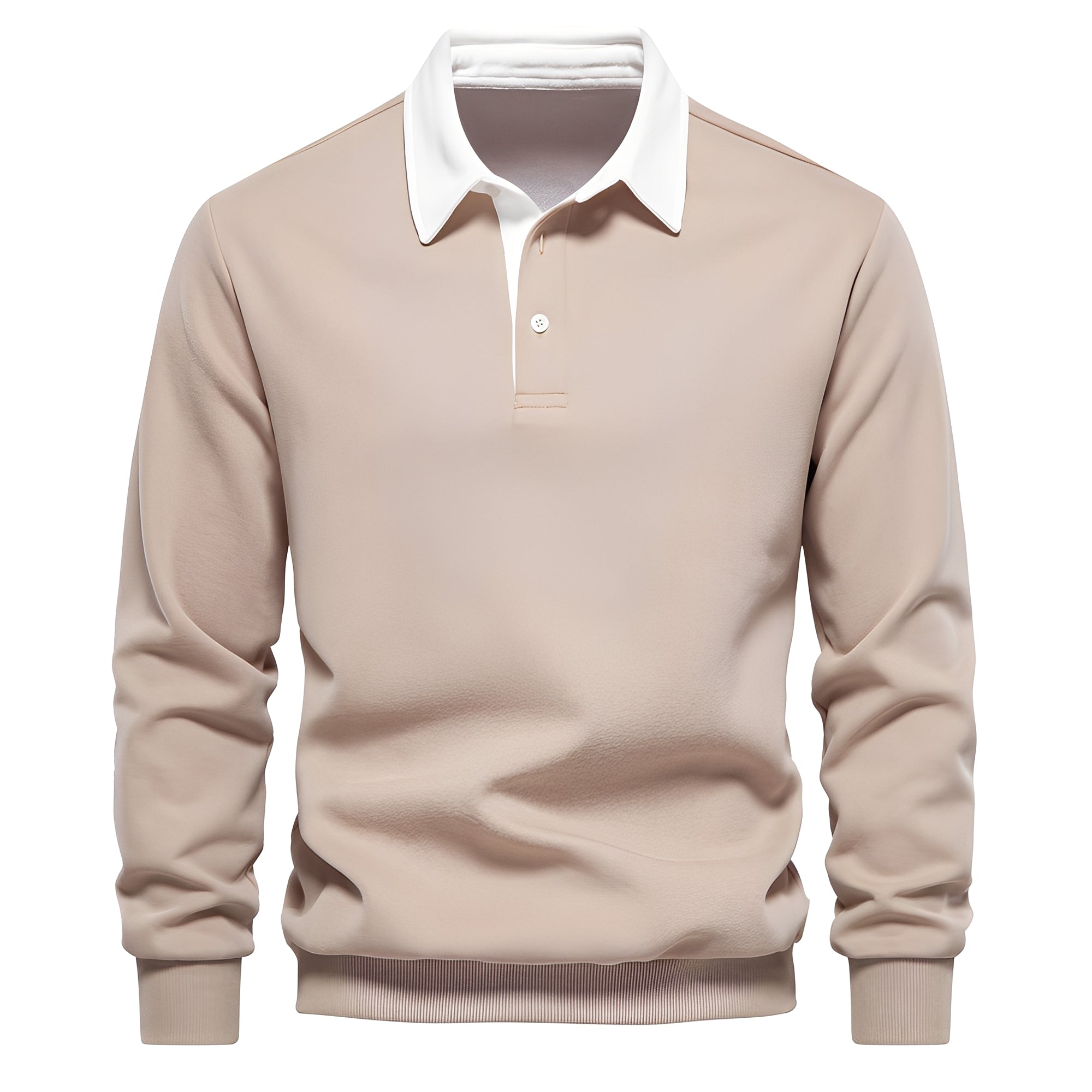 Herren Langarm-Poloshirt aus weichem, atmungsaktivem Stoff