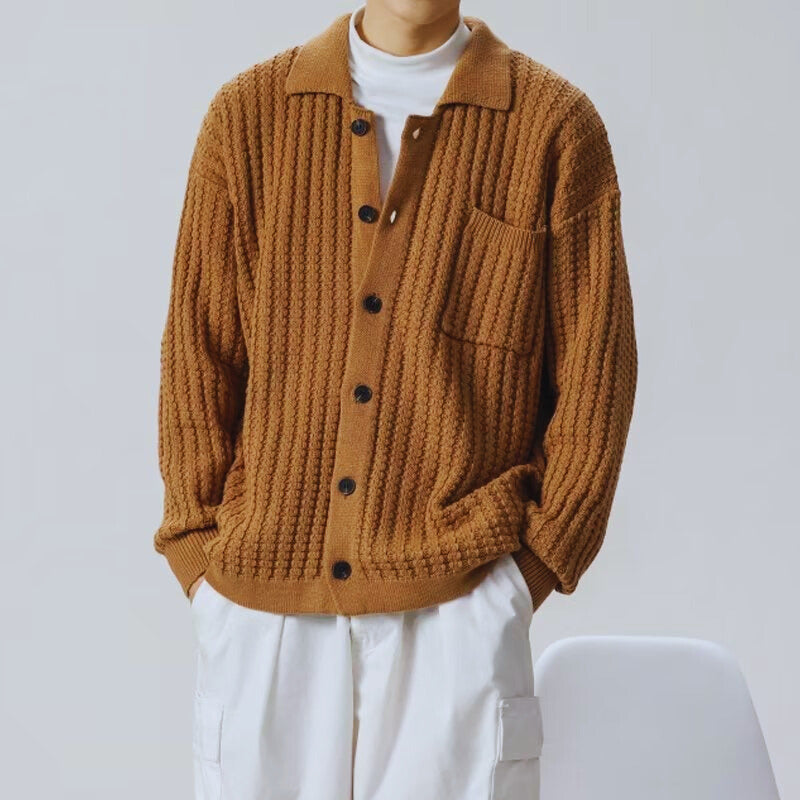 Tom Hollinger | Offener Cardigan aus Waffelstrick