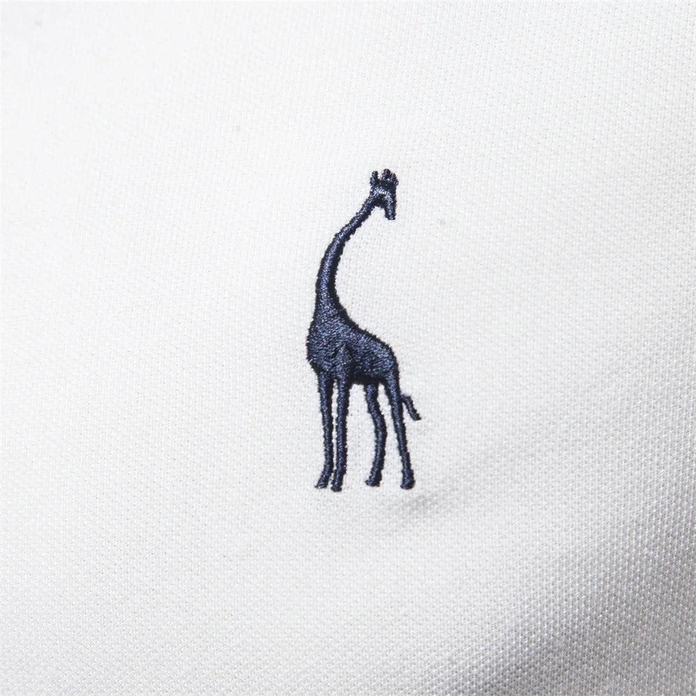 Tom Hollinger | Klassisches Polo mit Giraffen-Stickerei