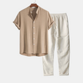 Tom Hollinger | Zerknittertes Baumwoll-Henley-Shirt