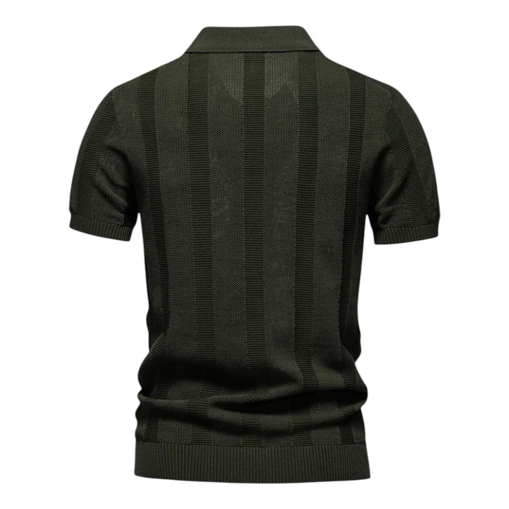 Tom Hollinger | Herren Poloshirt aus offenem Maschenstrick