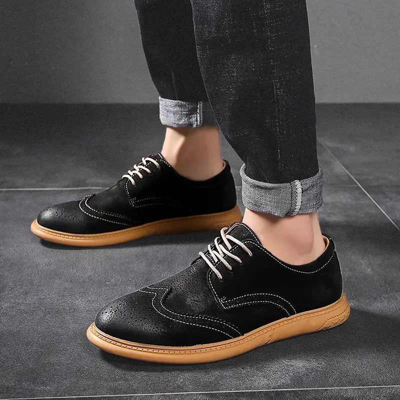 Tom Hollinger | Herren atmungsaktive Oxford Schnürschuhe für Freizeit und Business
