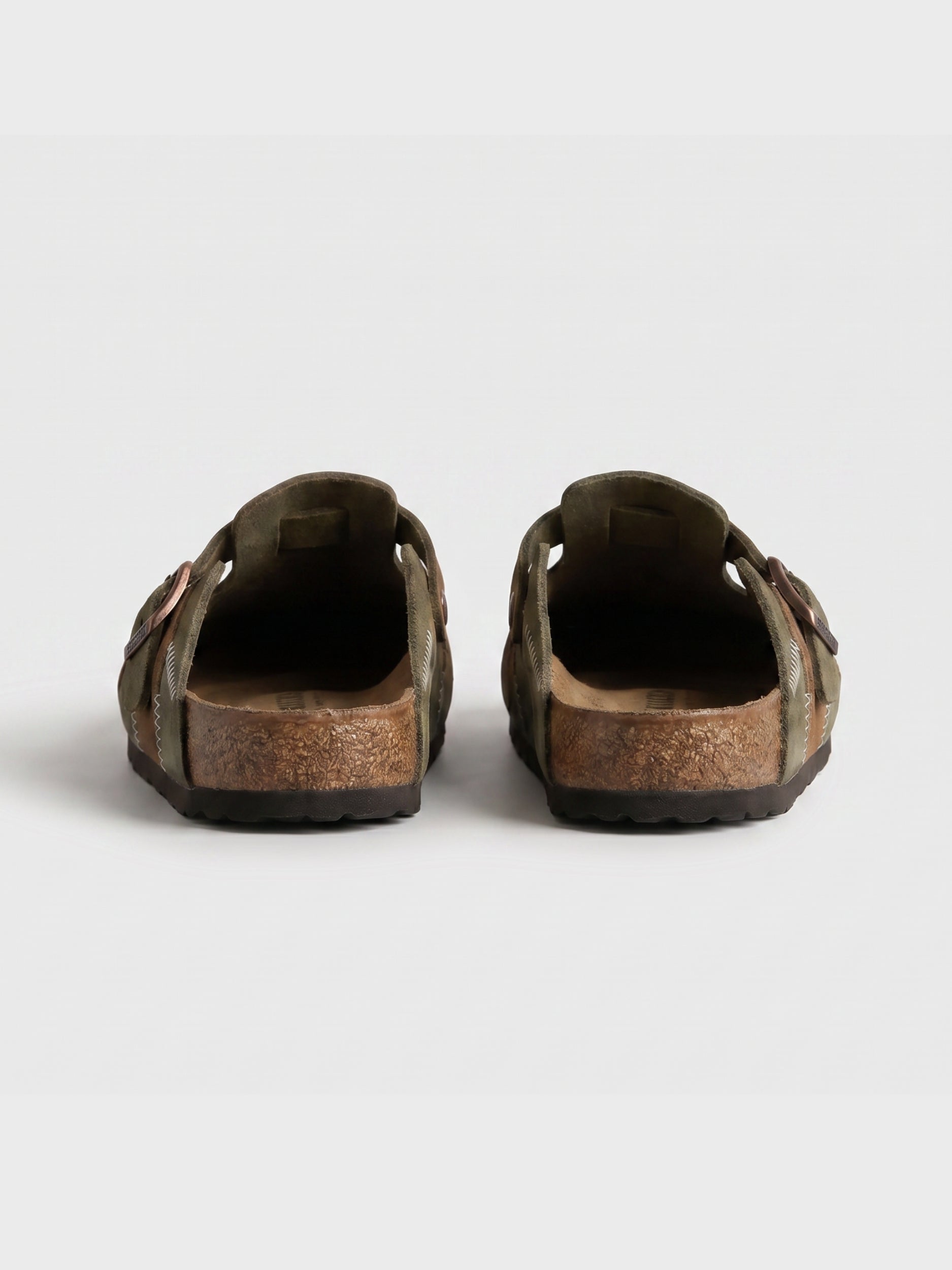 Tom Hollinger | Unisex Clogs Aus Veloursleder In Patchwork Beige