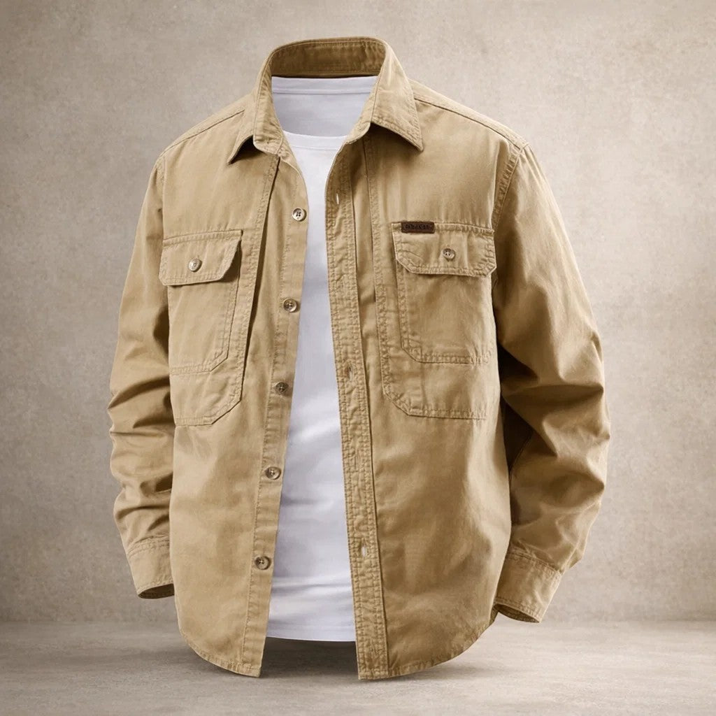 Tom Hollinger | Herren Overshirt Aus Baumwolle Mit Langarm