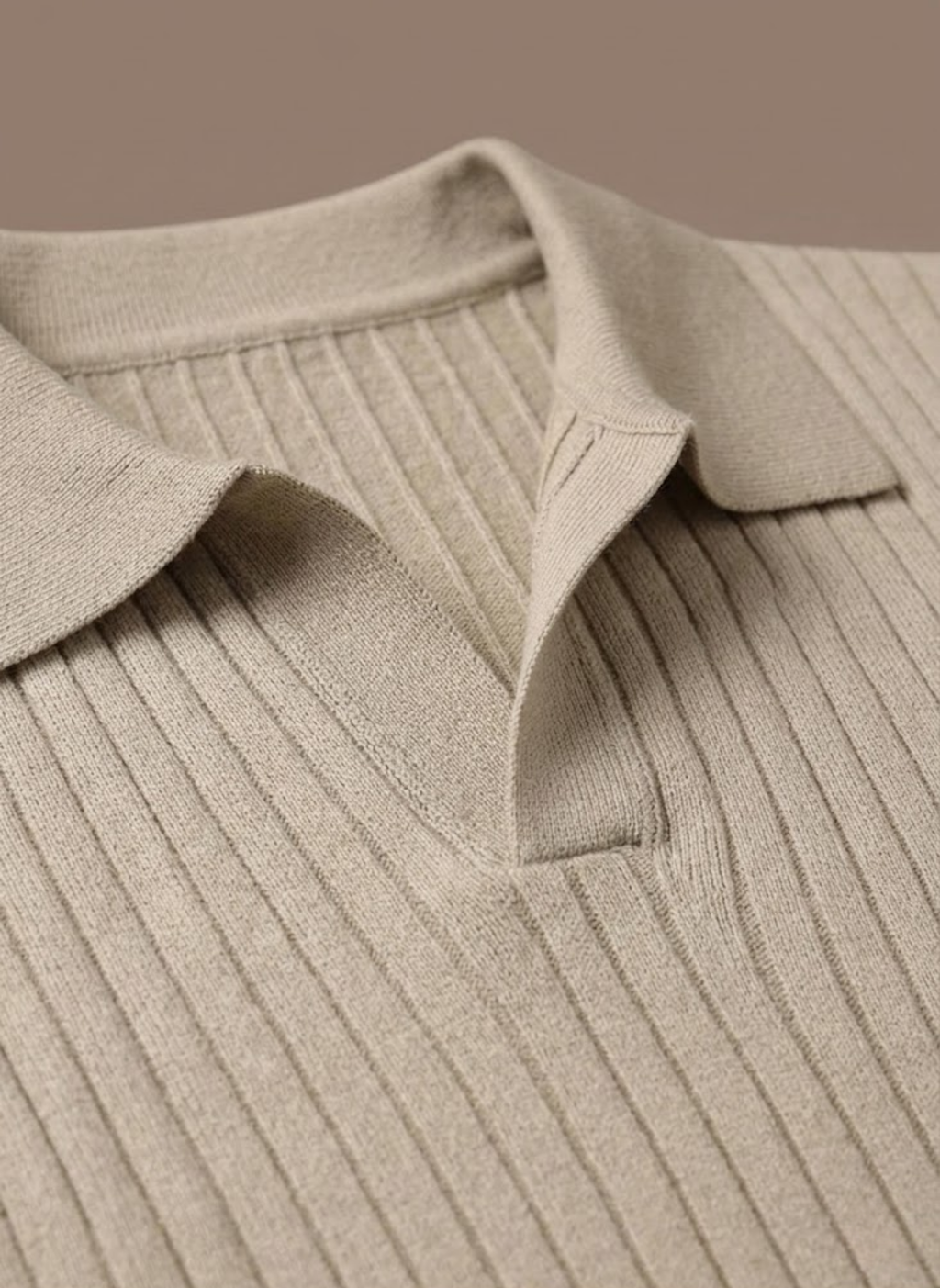 Tom Hollinger | Herren Rippenstrick Poloshirt Leicht Sommer Freizeit
