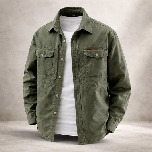 Tom Hollinger | Herren Overshirt Aus Baumwolle Mit Langarm