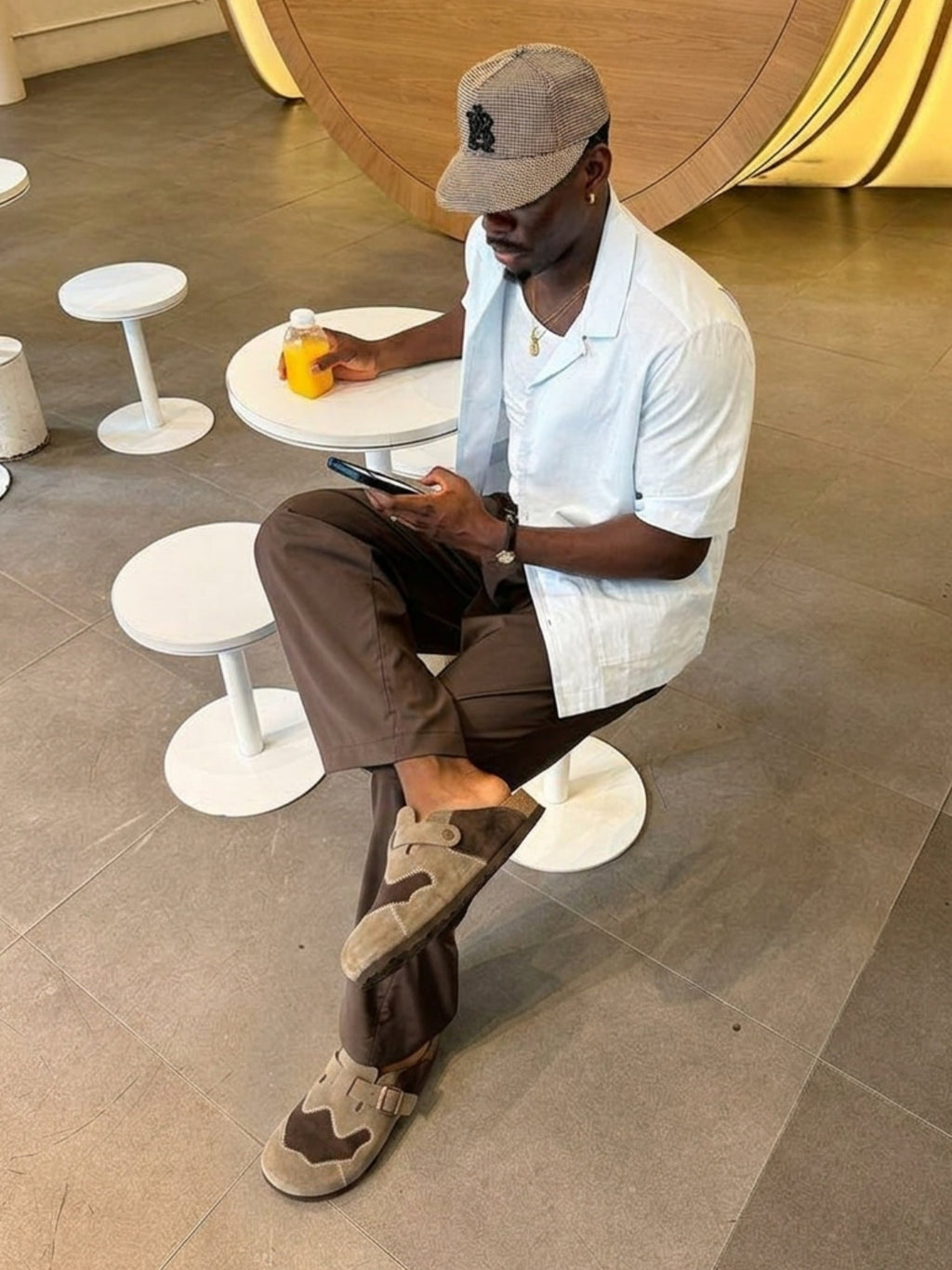 Tom Hollinger | Unisex Clogs Aus Veloursleder In Patchwork Beige