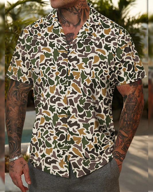 Tom Hollinger | Herren Kurzarmhemd Camouflage Regular Fit