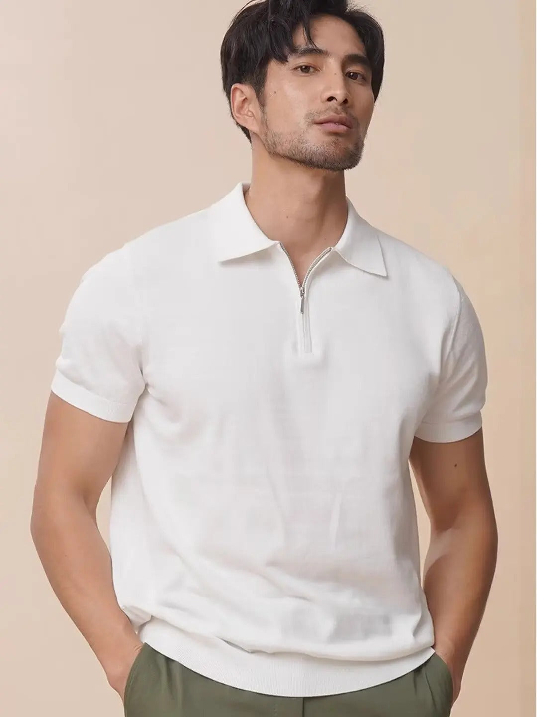 Tom Hollinger | Strick-Poloshirt mit Reißverschluss