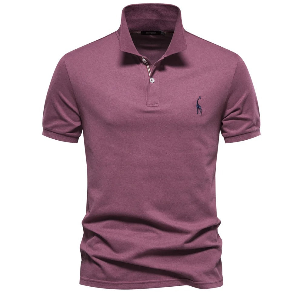 Tom Hollinger | Klassisches Polo mit Giraffen-Stickerei
