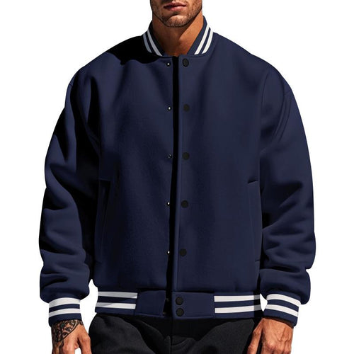Tom Hollinger | Klassische Baseballjacke mit Knöpfen und Stehkragen