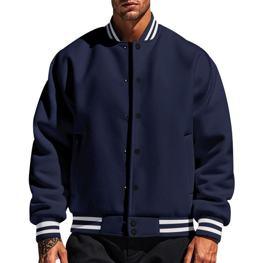 Tom Hollinger | Klassische Baseballjacke mit Knöpfen und Stehkragen