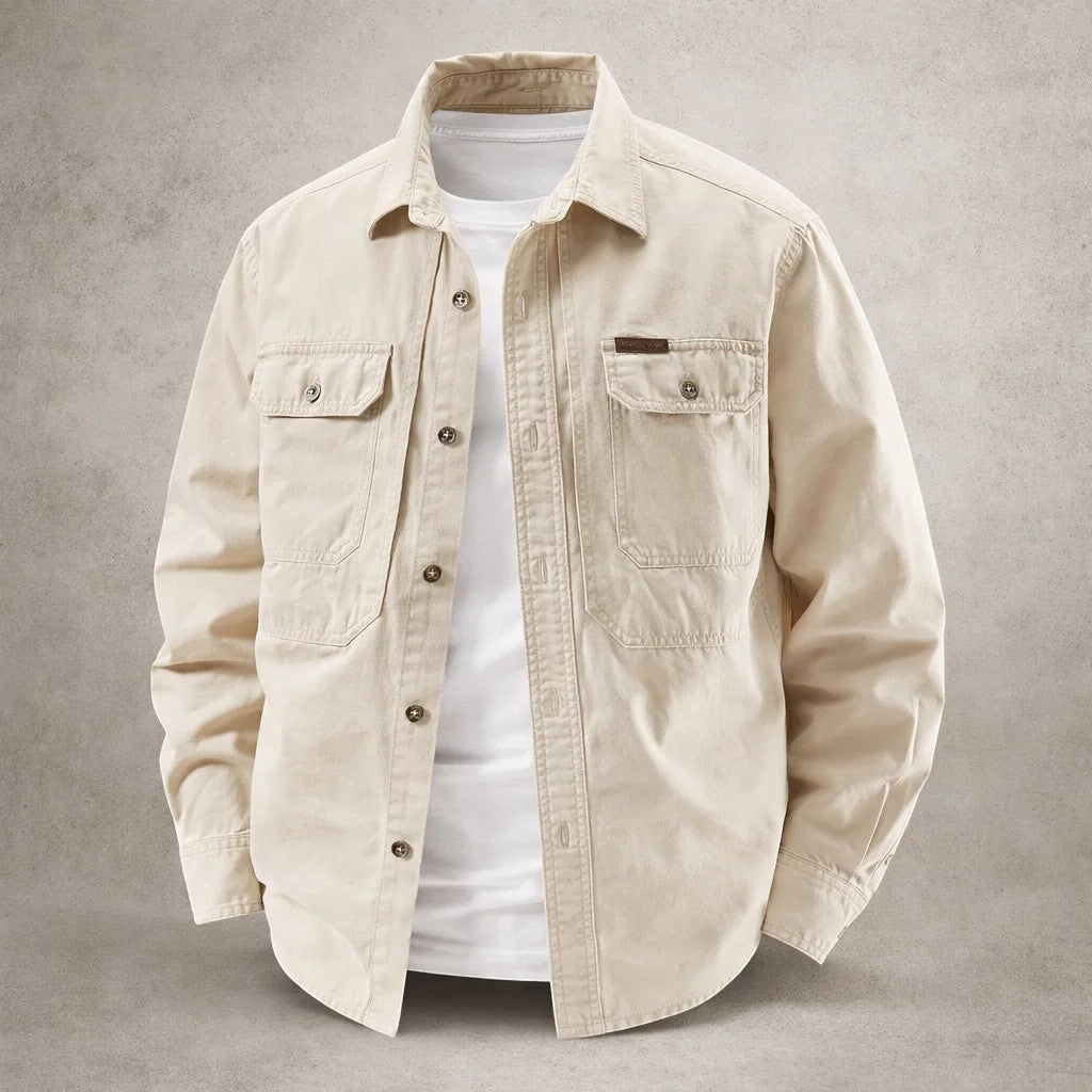 Tom Hollinger | Herren Overshirt Aus Baumwolle Mit Langarm