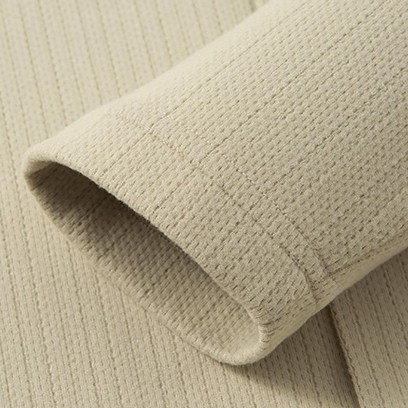 Herren Maßgeschneidertes Texturiertes Polyester Langarmhemd