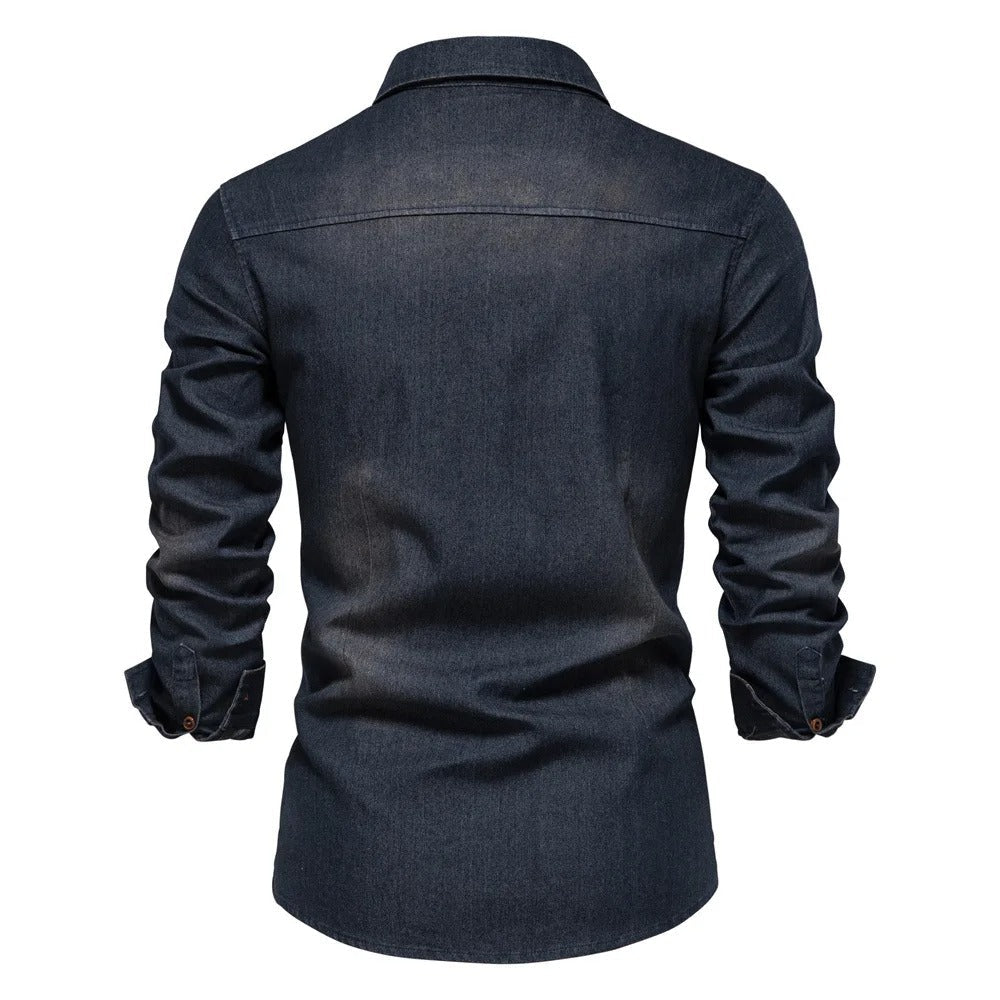 Tom Hollinger | Denim-Hemd im Western-Stil