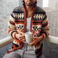 Tom Hollinger | Herren Retro-Print Kapuzenjacke mit Reißverschluss