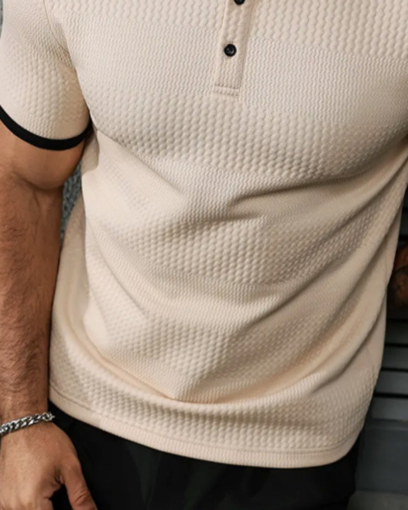 Tom Hollinger | Herren T Shirt Mit Reverskragen Und Lockerer Passform