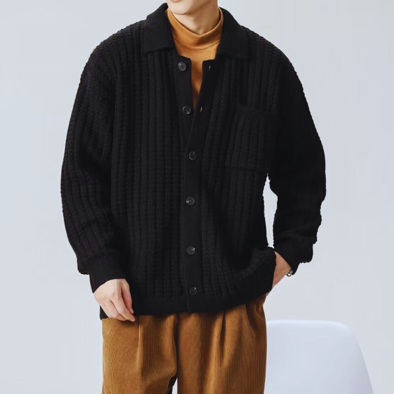 Tom Hollinger | Offener Cardigan aus Waffelstrick