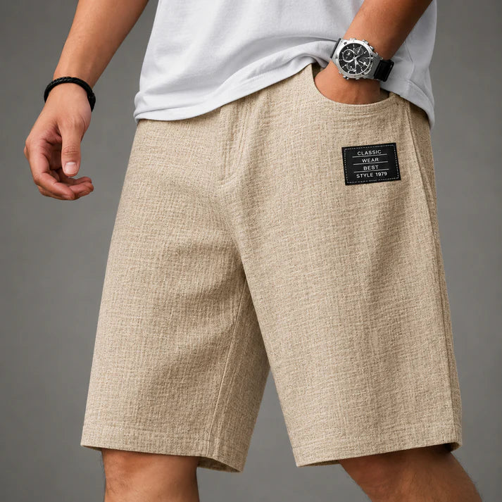 Herren Leinenshorts Mit Relaxed Fit