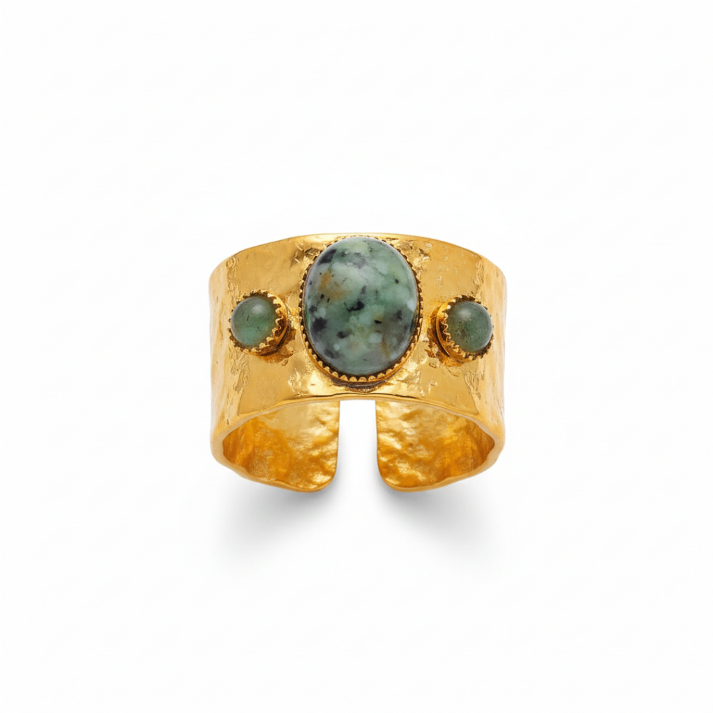 Nyasah Green Stone Ring
