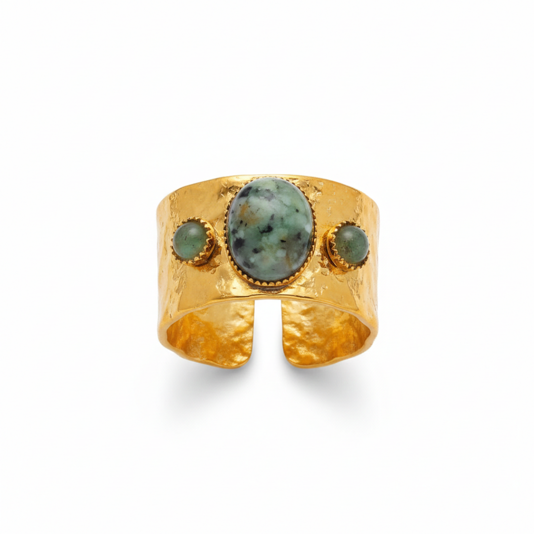 Nyasah Green Stone Ring