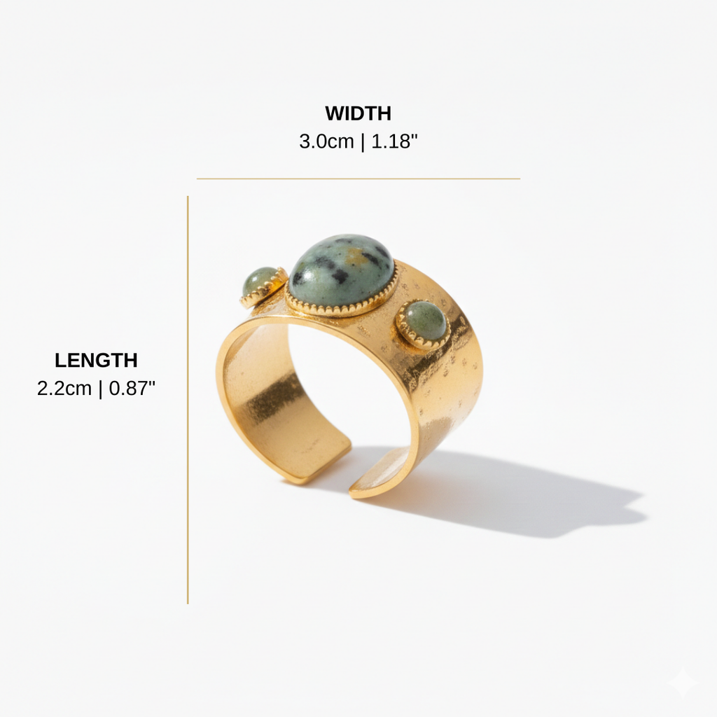 Nyasah Green Stone Ring