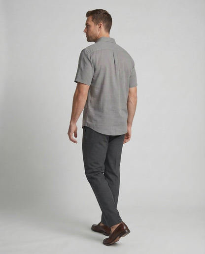 Tom Hollinger | Herren Kurzarmhemd Aus Leinenmischung Mit Relaxed Fit