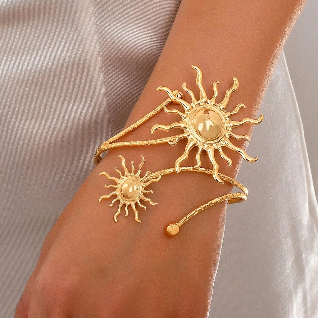 Gold Plated Sun Arm Cuff