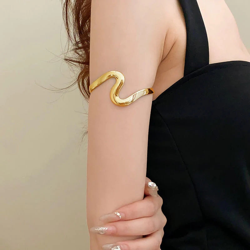 Bohemian Metal Starfish Open Arm Bracelet