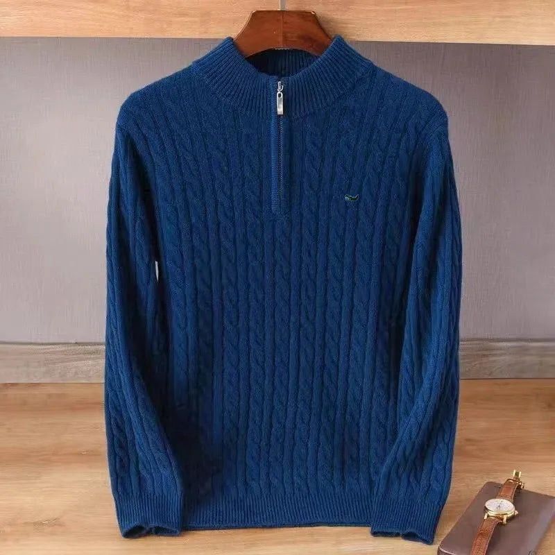 Tom Hollinger | Halbhoher Kragen Reißverschluss Strickpullover