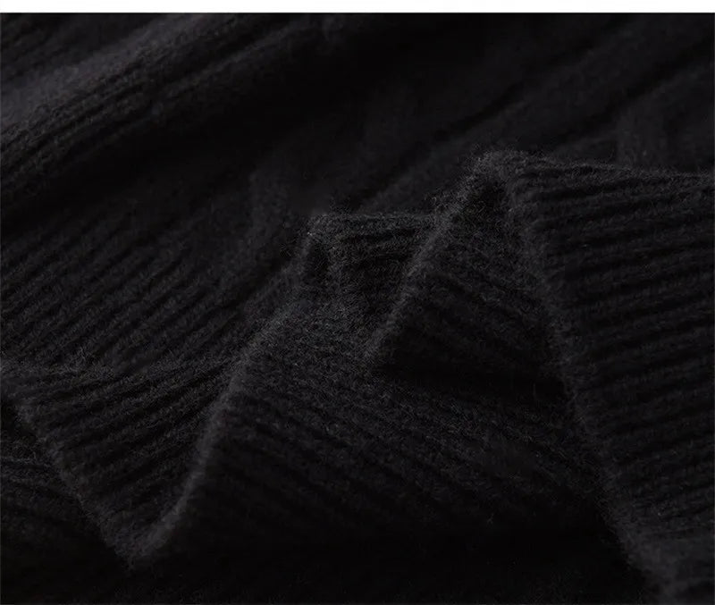 Tom Hollinger | Halbhoher Kragen Reißverschluss Strickpullover
