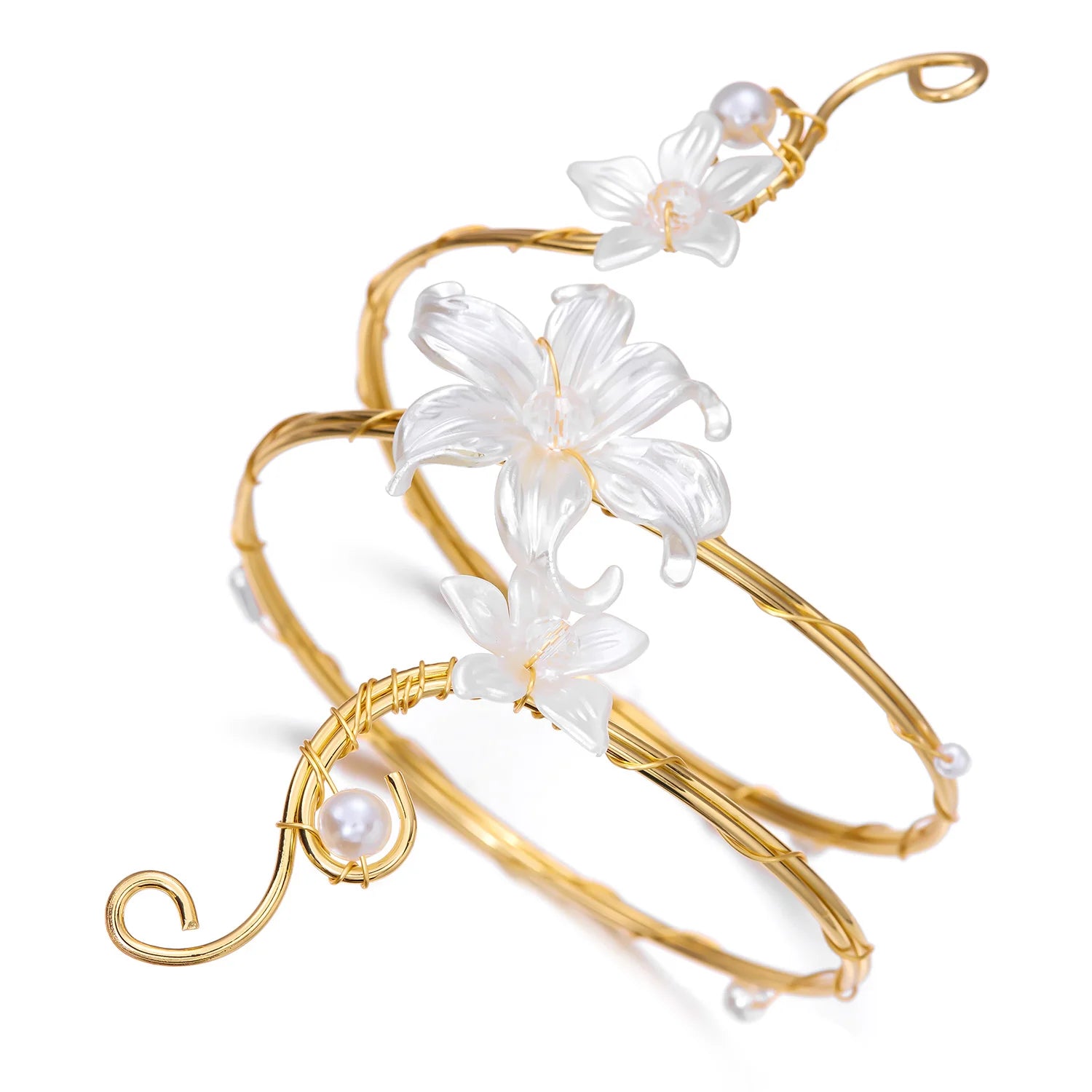 Boho Floral Wire Upper Arm Cuff