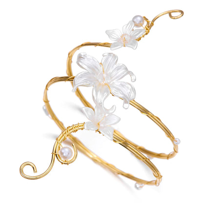 Boho Floral Wire Upper Arm Cuff