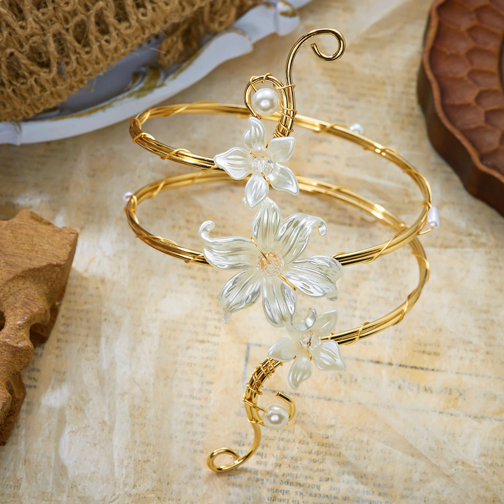 Boho Floral Wire Upper Arm Cuff