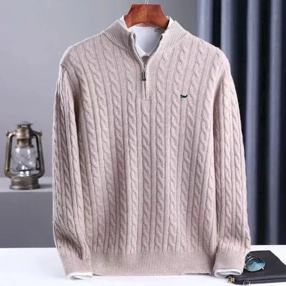 Tom Hollinger | Halbhoher Kragen Reißverschluss Strickpullover