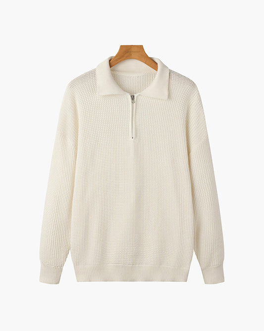Tom Hollinger | Herren Strickpullover Mit Halbzip Aus Baumwolle
