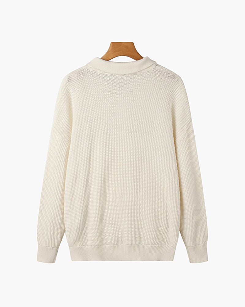 Tom Hollinger | Herren Strickpullover Mit Halbzip Aus Baumwolle