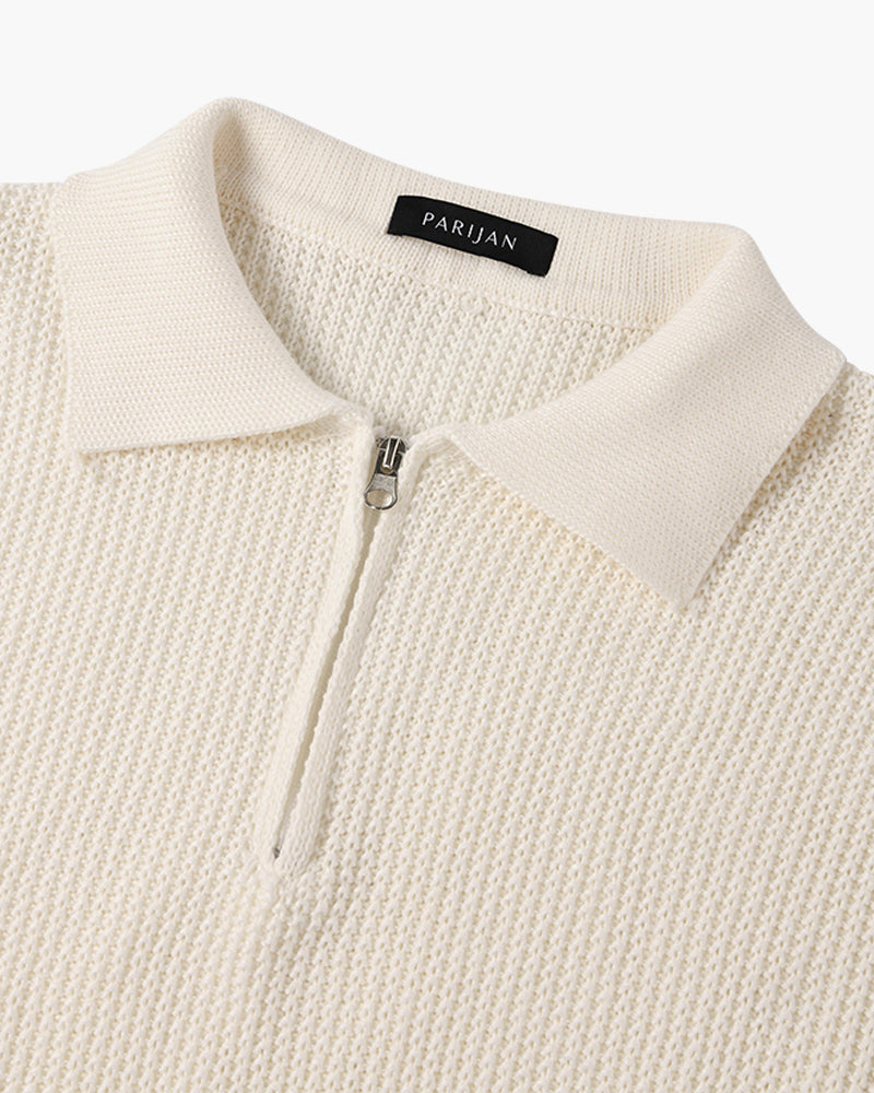 Tom Hollinger | Herren Strickpullover Mit Halbzip Aus Baumwolle