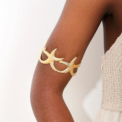 Bohemian Metal Starfish Open Arm Bracelet