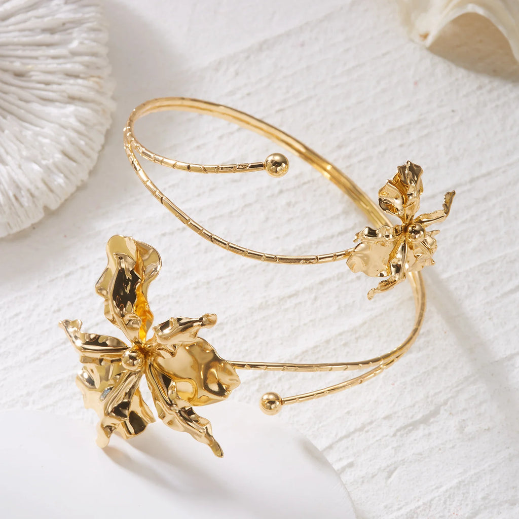 Boho Floral Wire Upper Arm Cuff