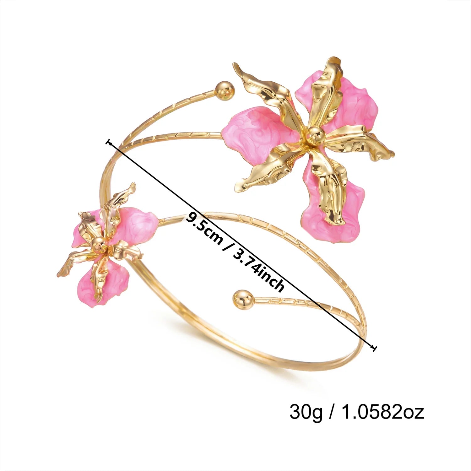 Boho Floral Wire Upper Arm Cuff