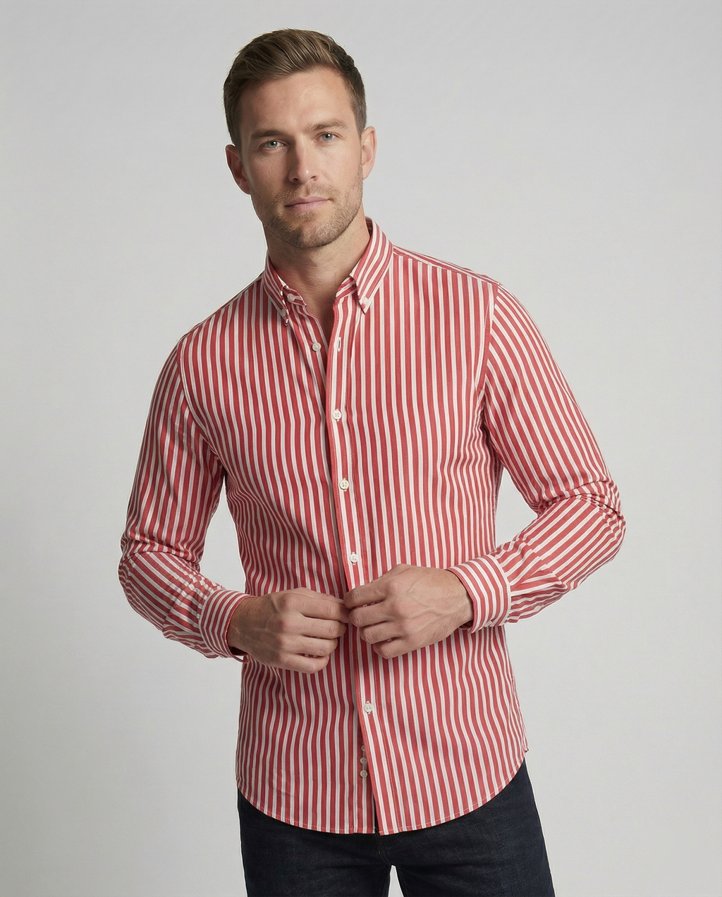 Tom Hollinger | Herren Gestreiftes Hemd Mit Regular Fit