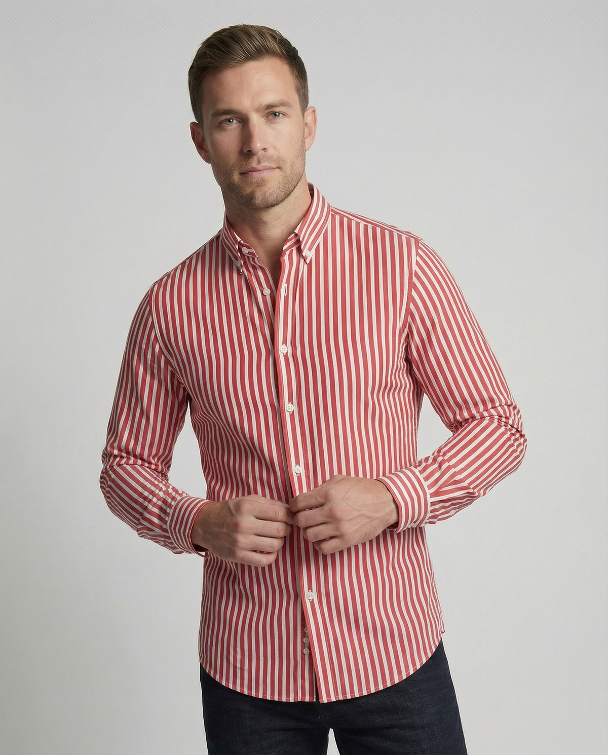 Tom Hollinger | Herren Gestreiftes Hemd Mit Regular Fit